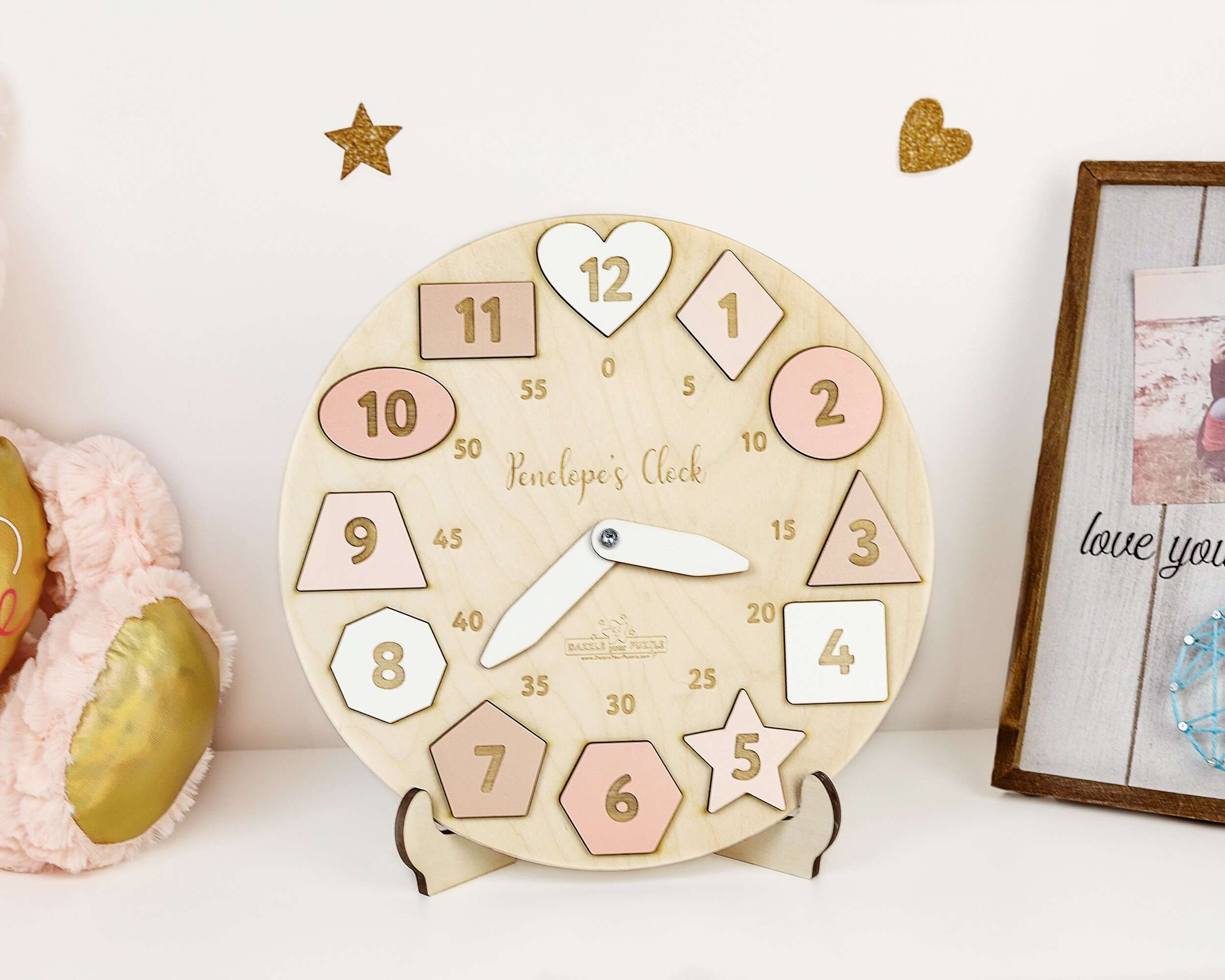 Personalized Wooden Name Clock For Kids - Image 5
