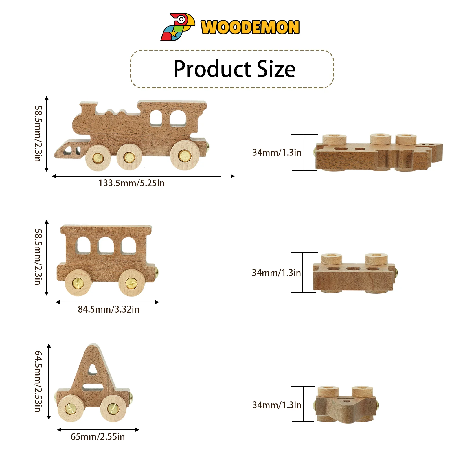 Personalized Wooden Train Set With Name - Image 10