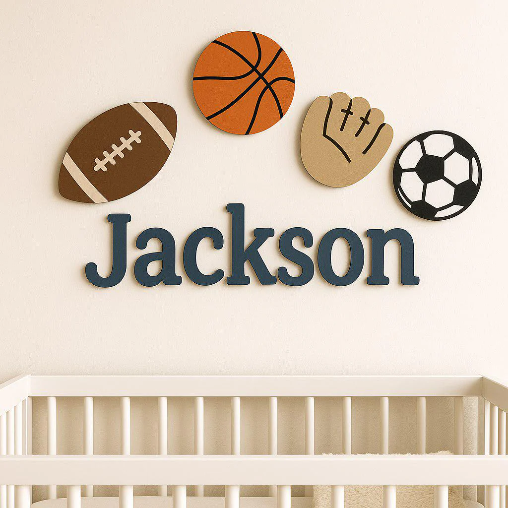 Personalized Wooden Nursery Name Sign – Custom Kids Room Wall Decor - Image 9