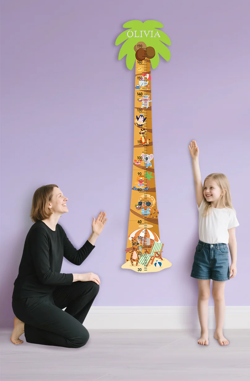 Personalized Wooden Palm Tree Adventure Growth Chart - Image 4