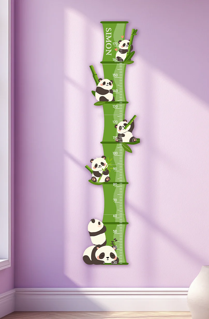 Personalized Wooden Panda Bamboo Growth Chart - Image 2