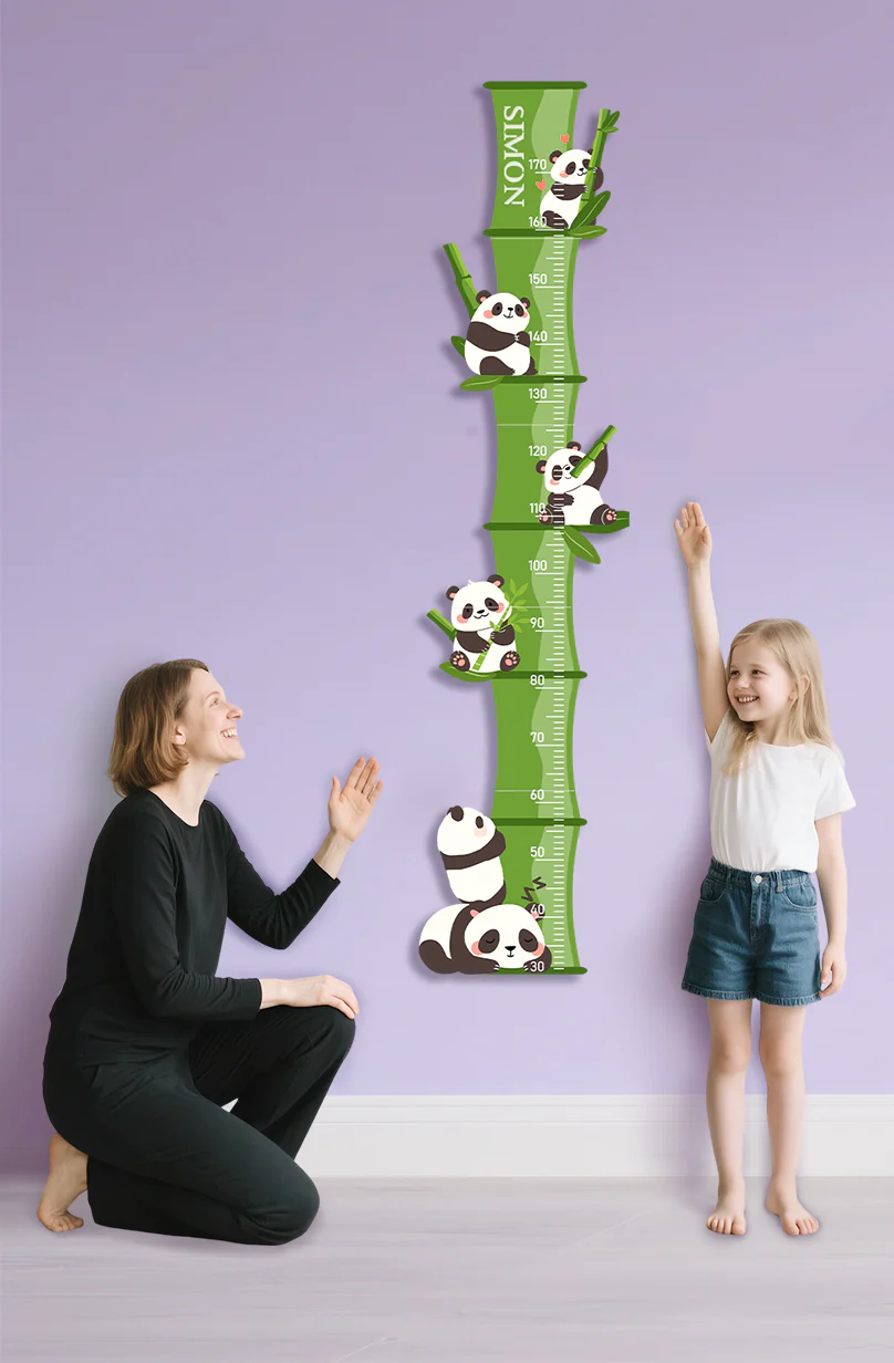 Personalized Wooden Panda Bamboo Growth Chart - Image 4