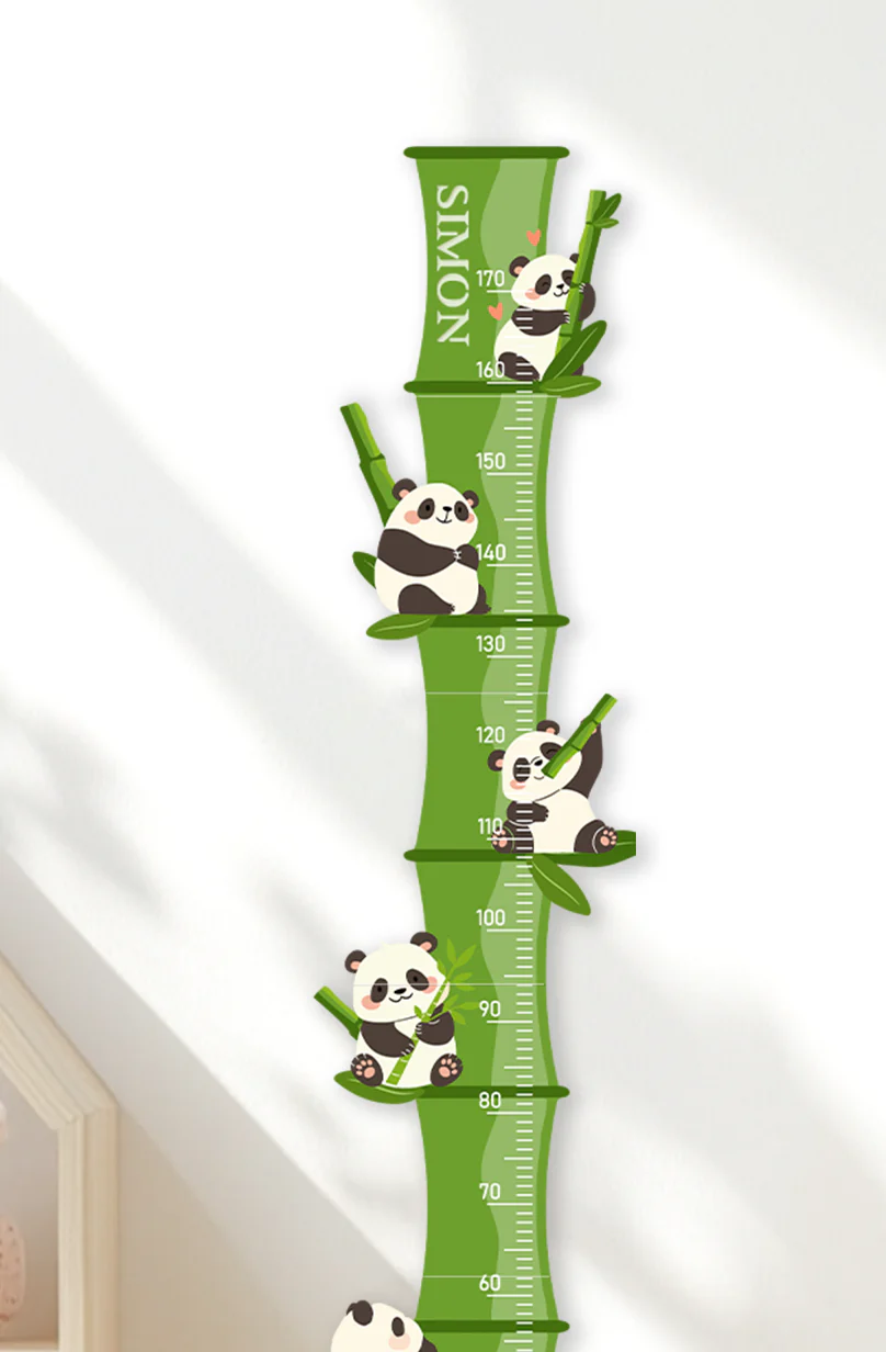 Personalized Wooden Panda Bamboo Growth Chart - Image 9