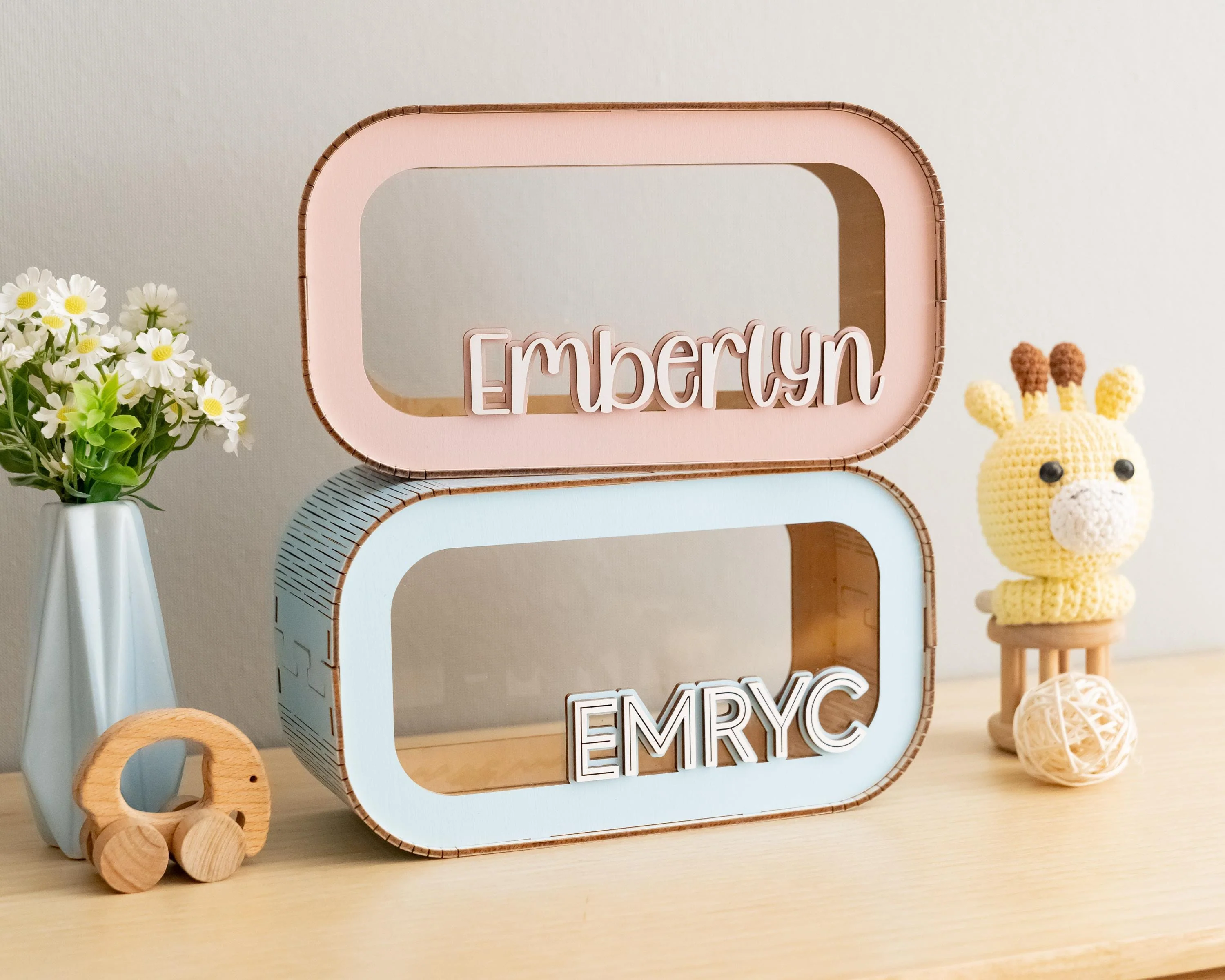 Personalized Wooden Piggy Bank for Kids - Image 3