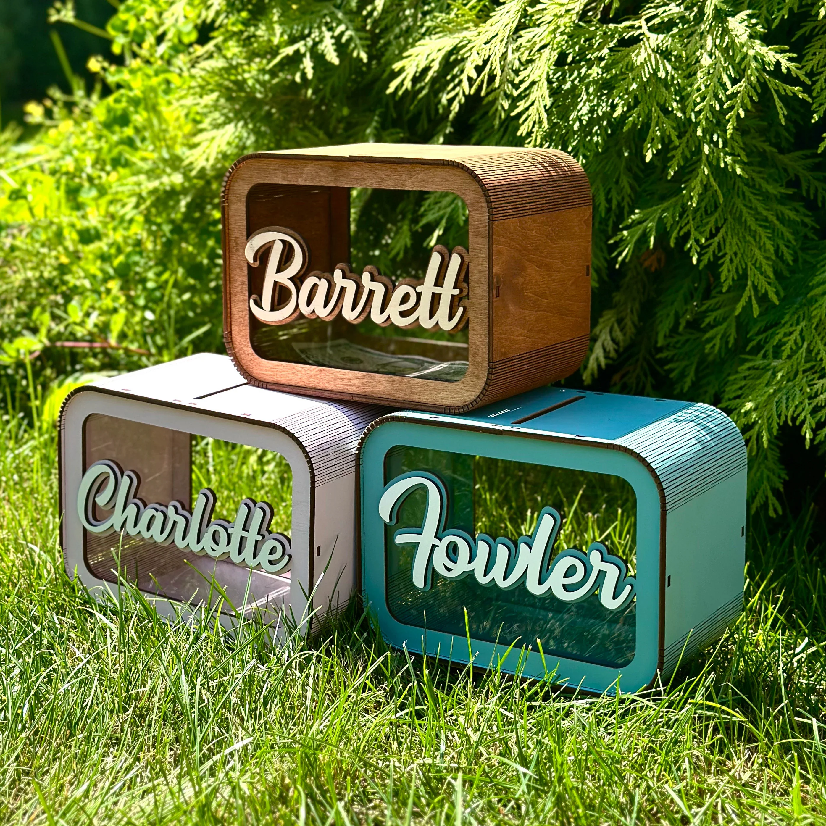 Personalized Wooden Piggy Bank for Kids - Image 4
