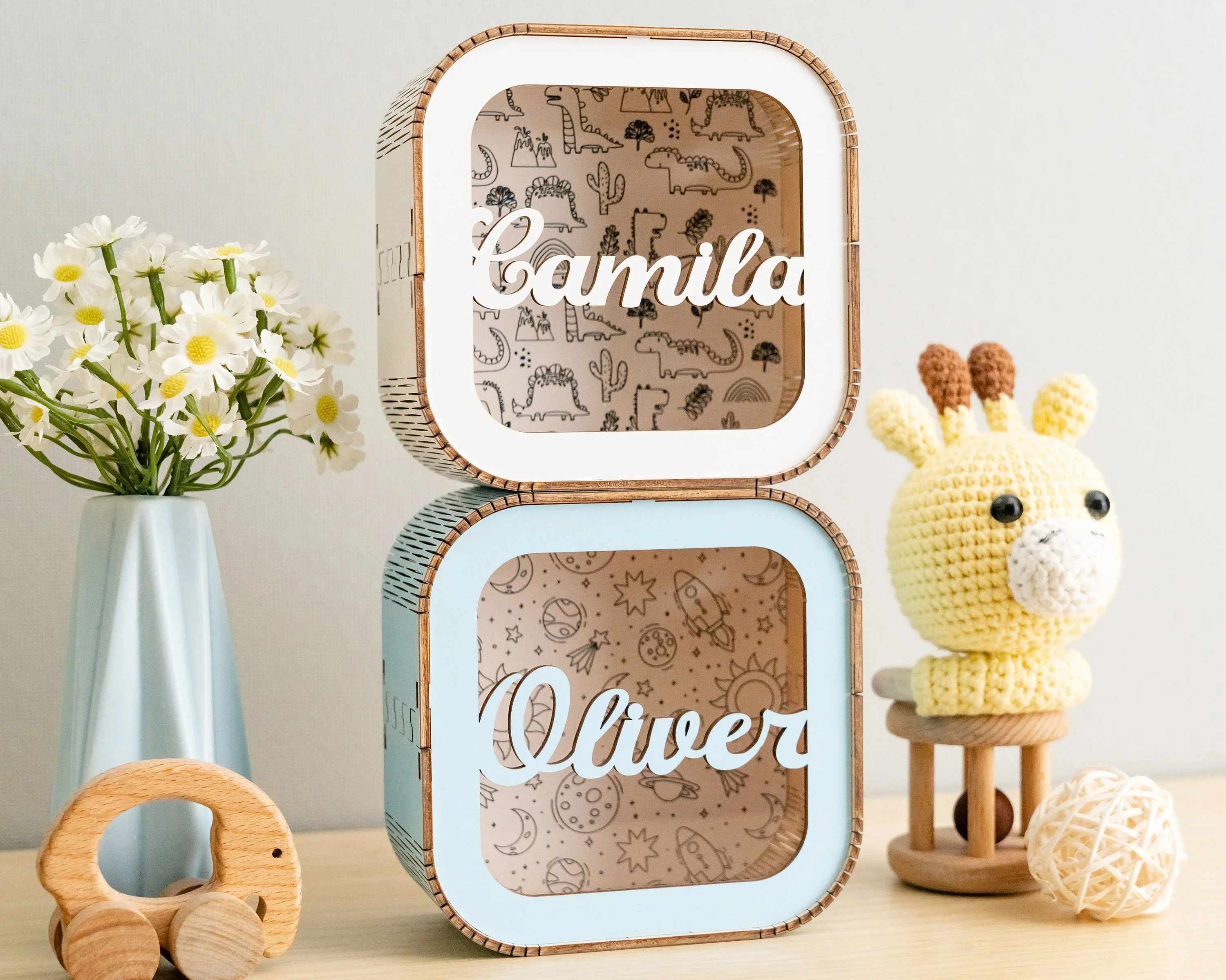 Personalized Wooden Piggy Bank for Kids - Image 5