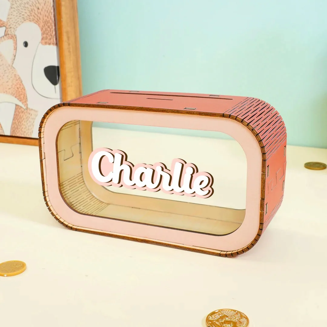 Personalized Wooden Piggy Bank Daily Combo For Kids - Image 4