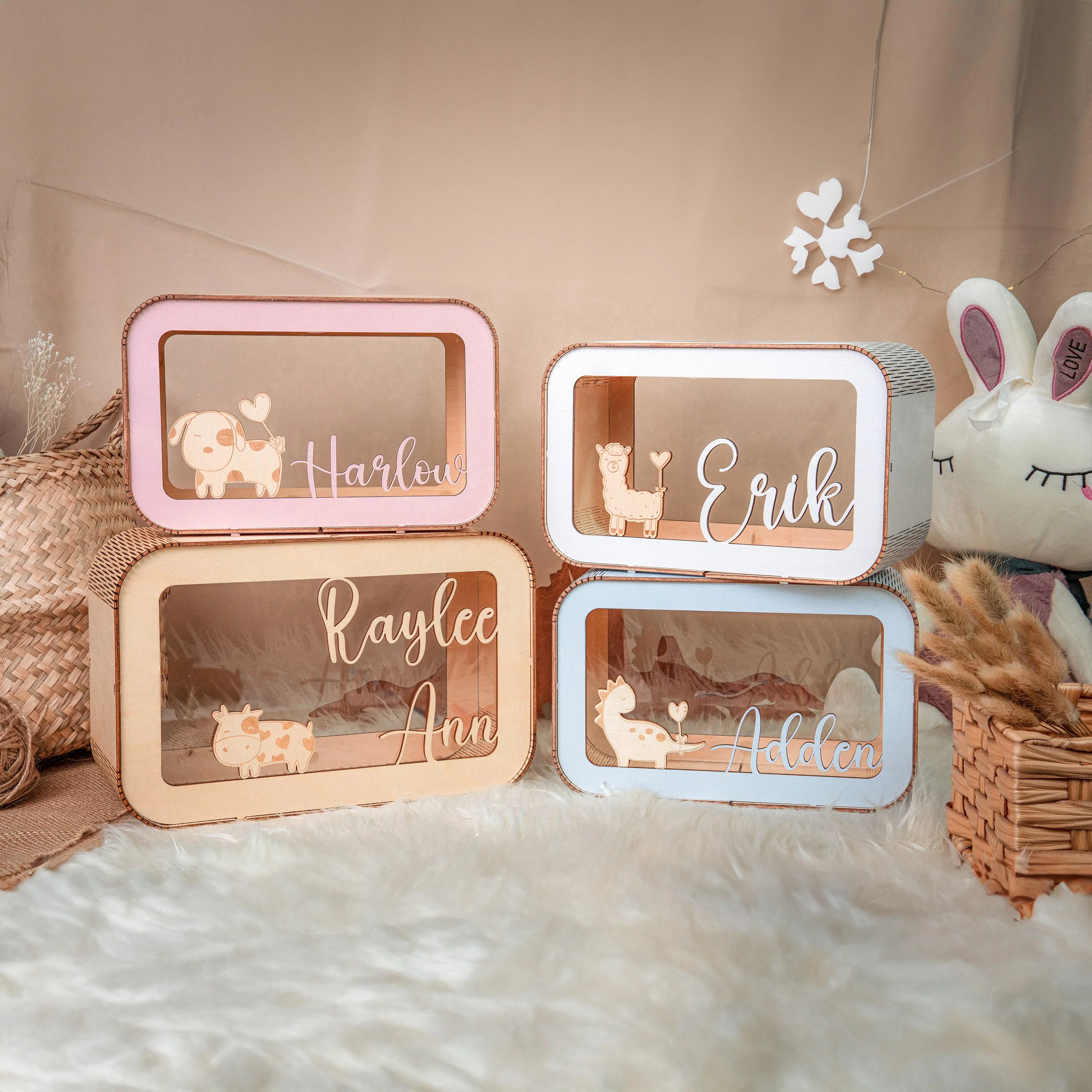 Personalized Wooden Piggy Bank Gifts for Kids - Image 4
