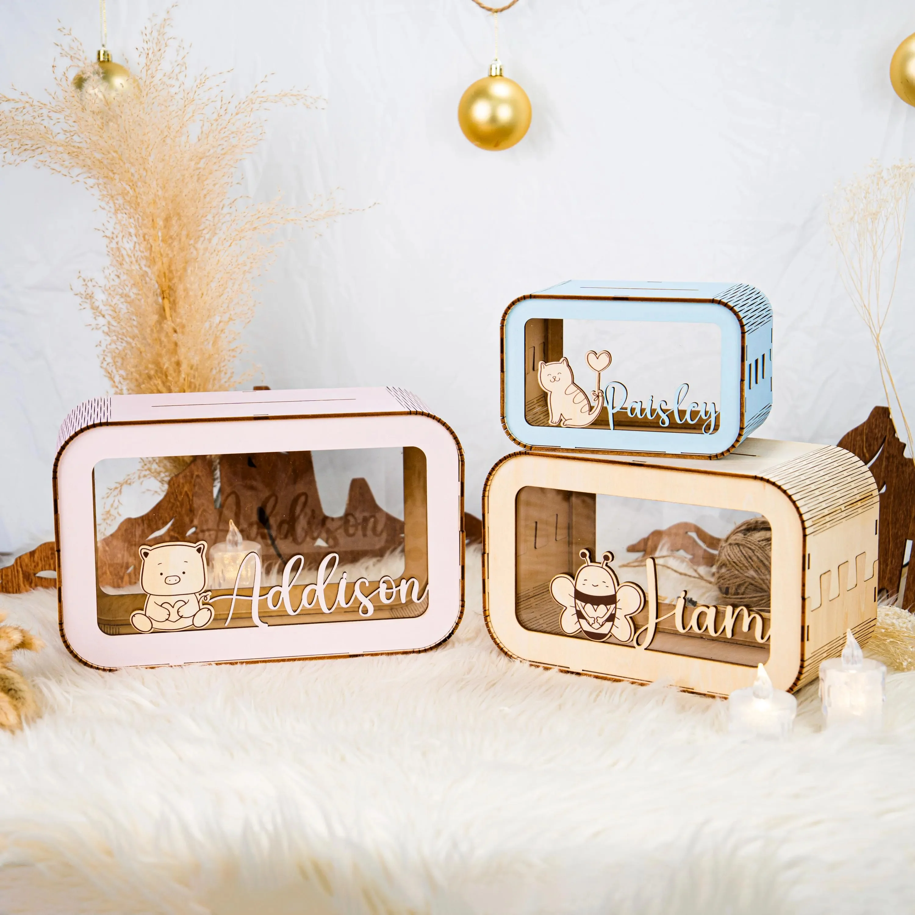 Personalized Wooden Piggy Bank Gifts for Kids - Image 6