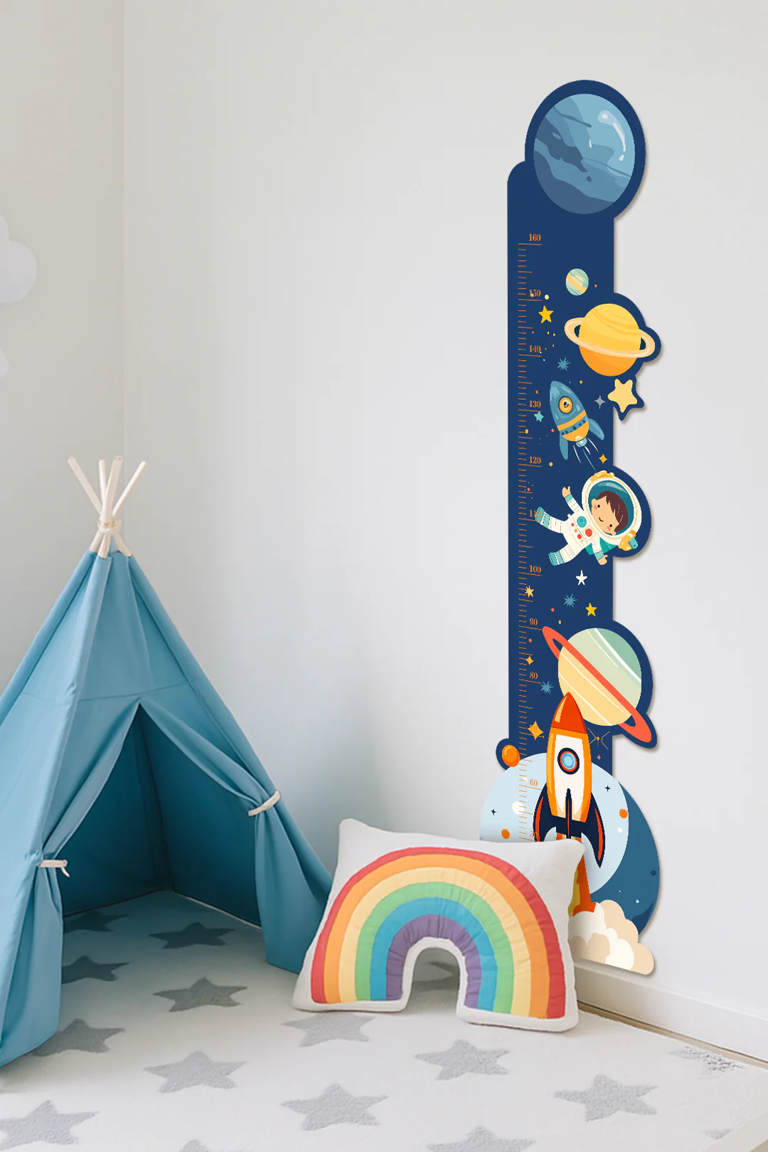 Personalized Wooden Space Height Growth Chart for Kids - Image 4