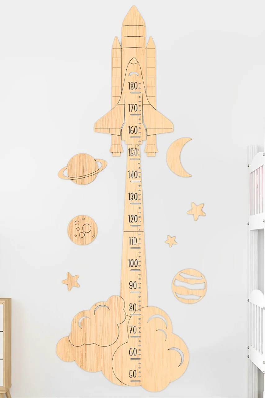 Personalized Wooden Rocket Growth Chart - Image 3