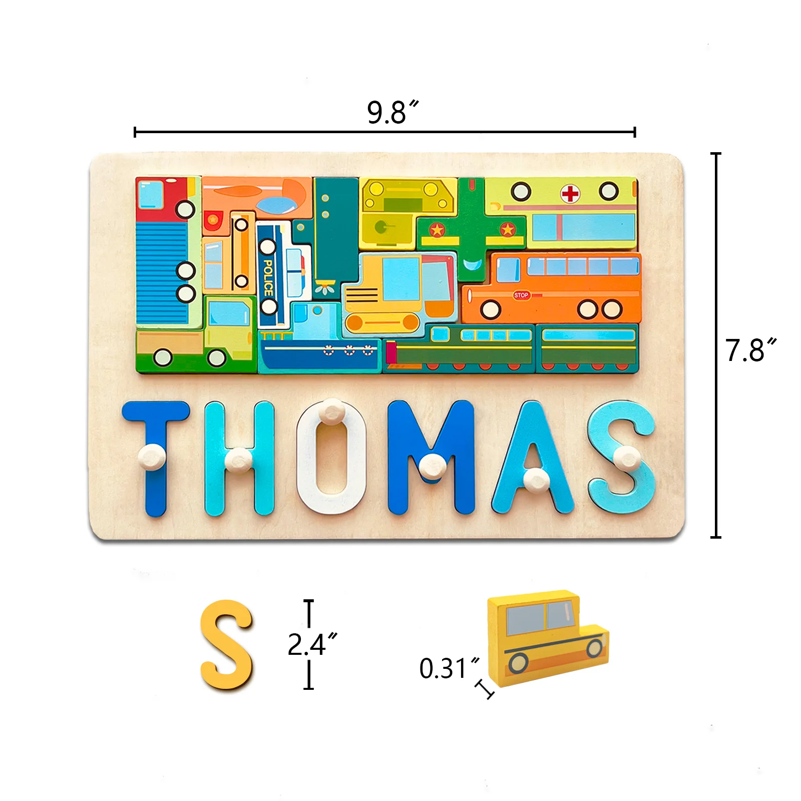 Personalized Wooden Stacking Matching Puzzle With Customized Name - Image 12