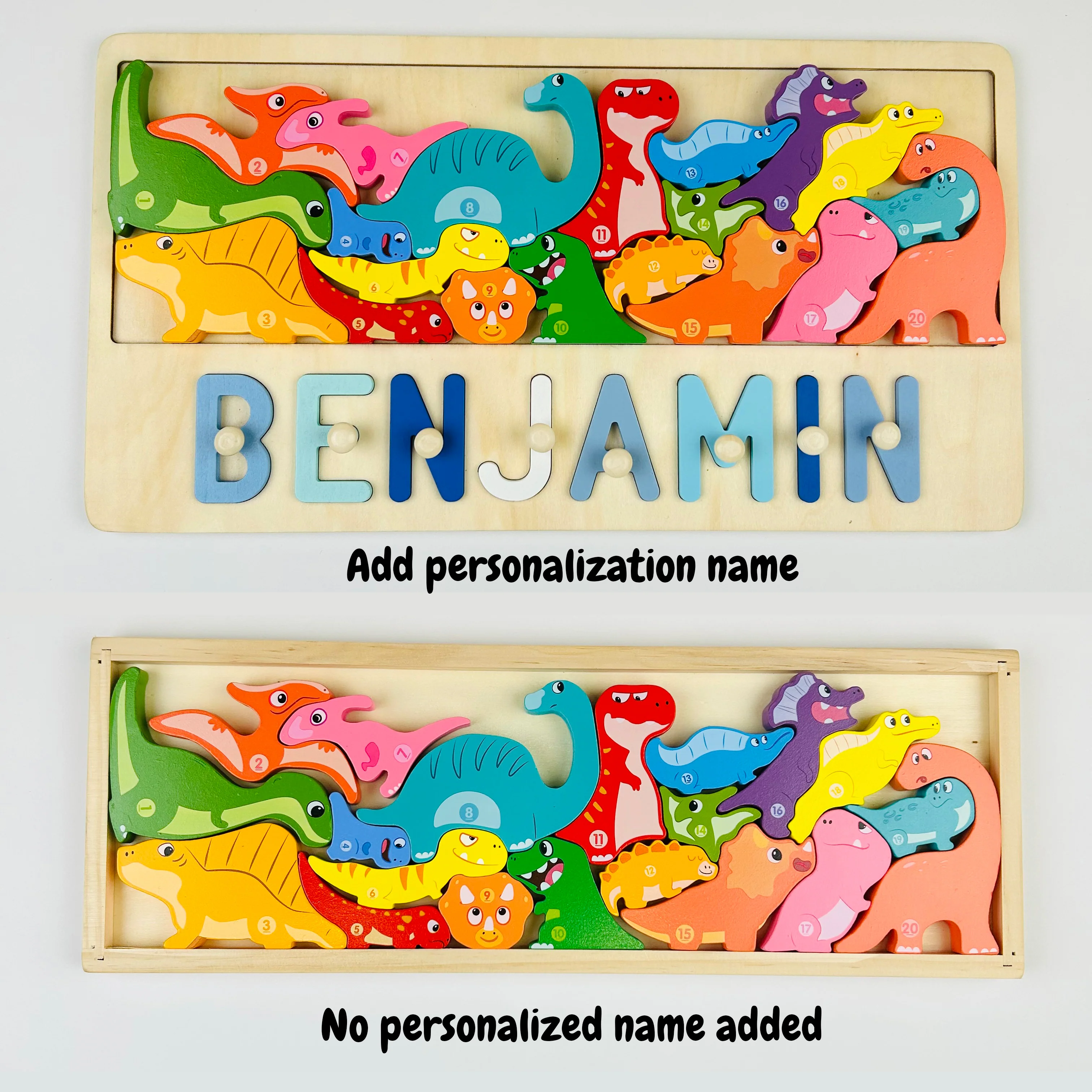 Personalized Wooden Stacking Matching Puzzle With Customized Name - Image 4