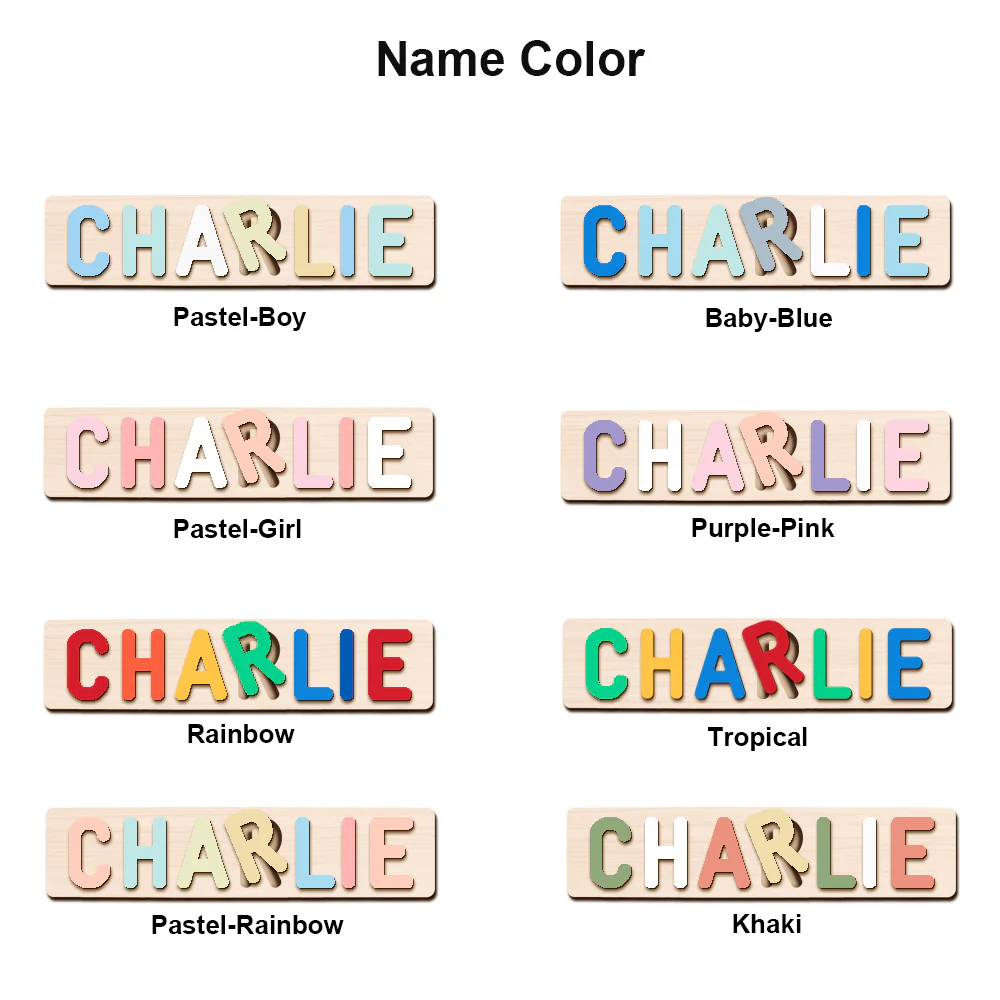 Personalized Wooden Stacking Matching Puzzle With Customized Name - Image 5