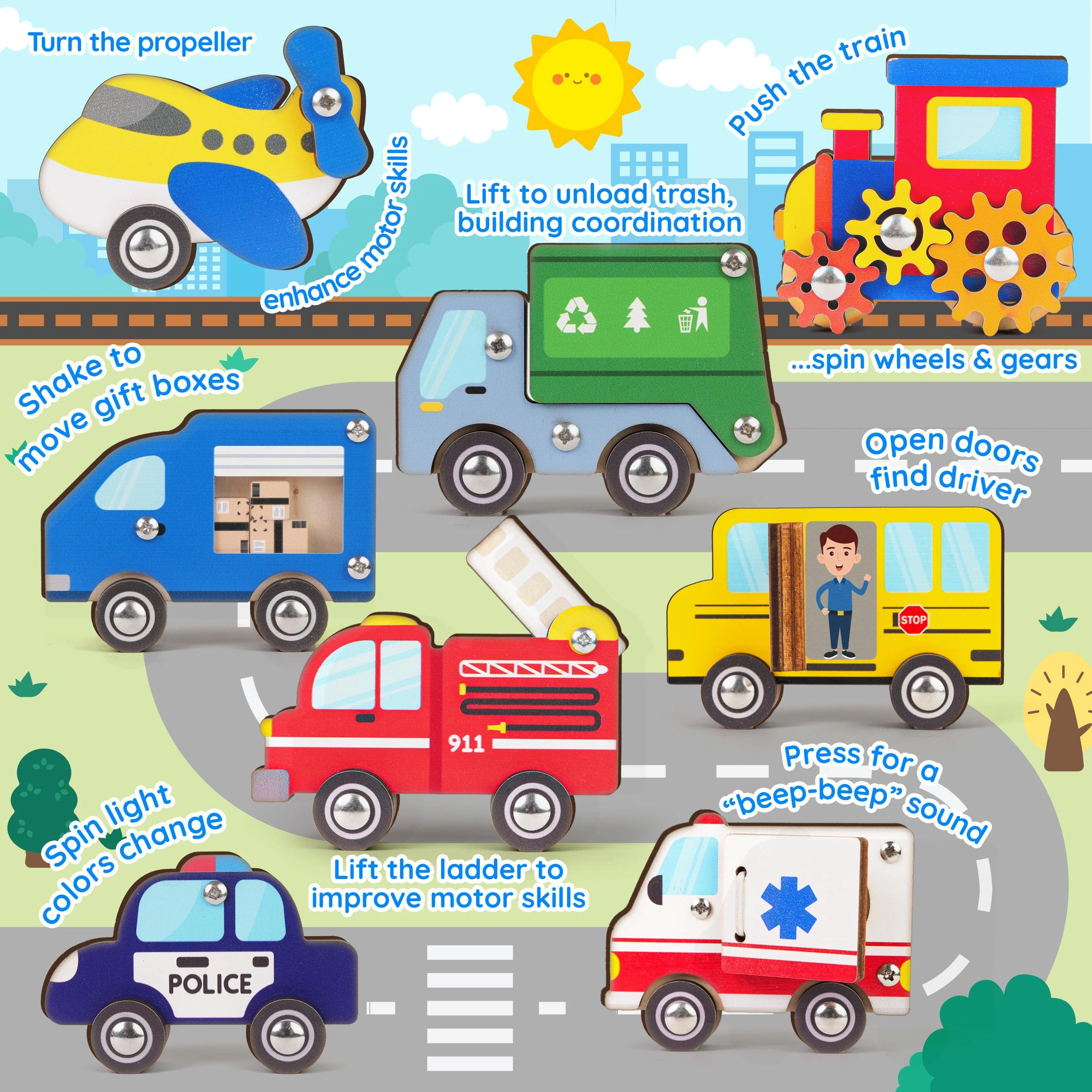 Personalized Wooden Traffic Name Puzzle Busy Board - Image 8