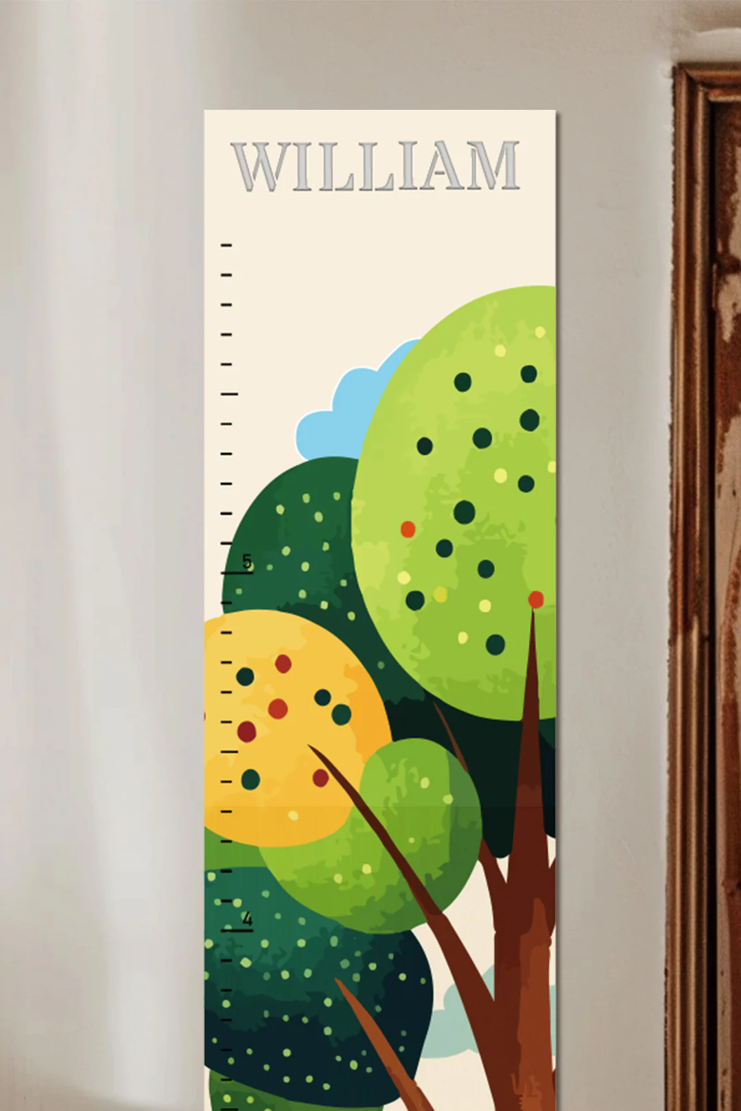 Personalized Wooden Jungle Animal Growth Chart Ruler - Image 3
