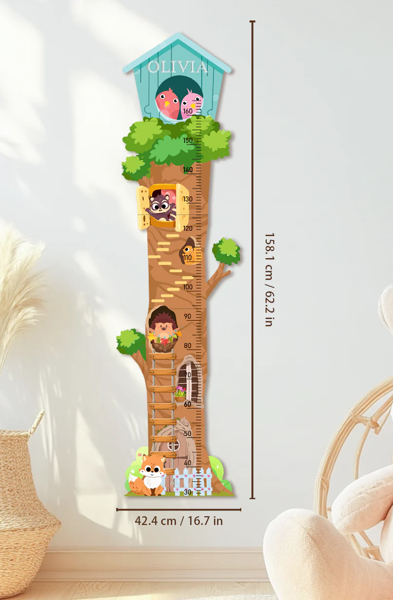 Personalized Wooden Treehouse Growth Chart - Image 6