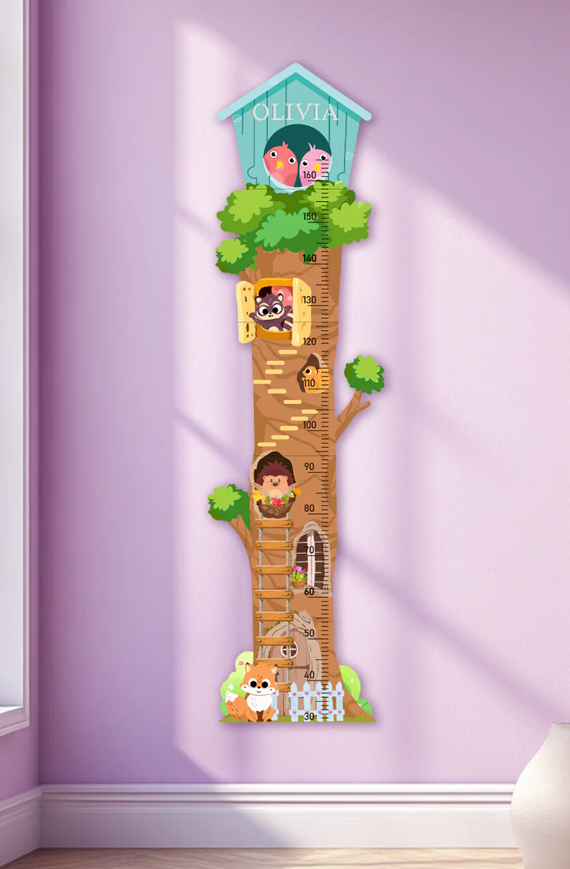 Personalized Wooden Treehouse Growth Chart - Image 9