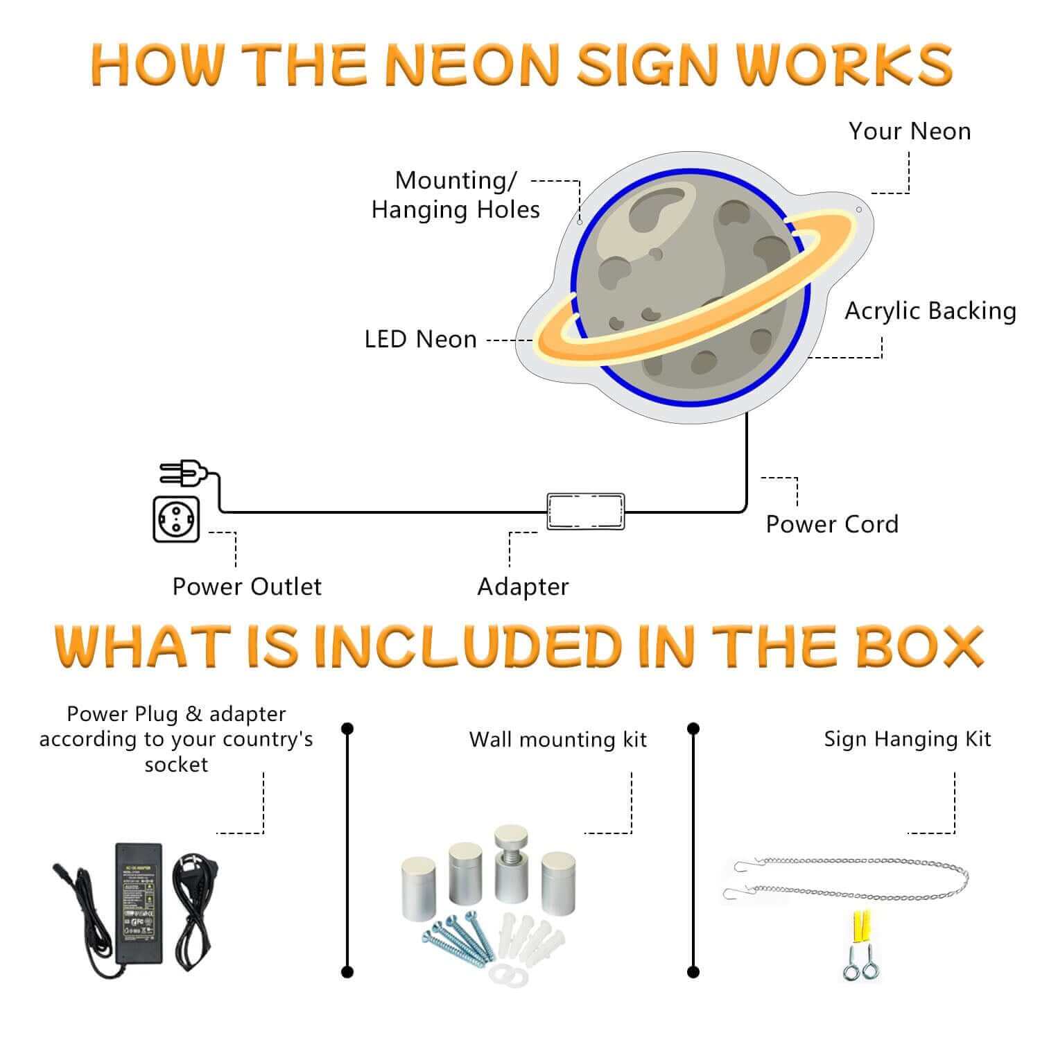 Planet Neon Sign - Image 4