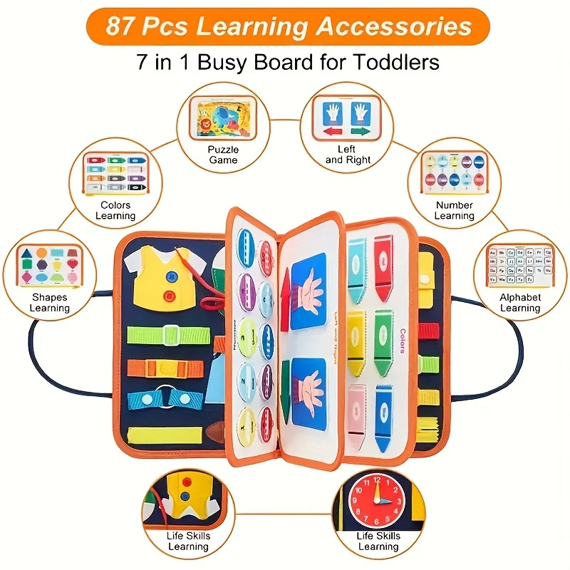 Preschool activities for learning fine motor skills, toddler board puzzle toys - Image 4