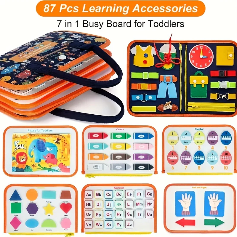 Preschool activities for learning fine motor skills, toddler board puzzle toys - Image 6