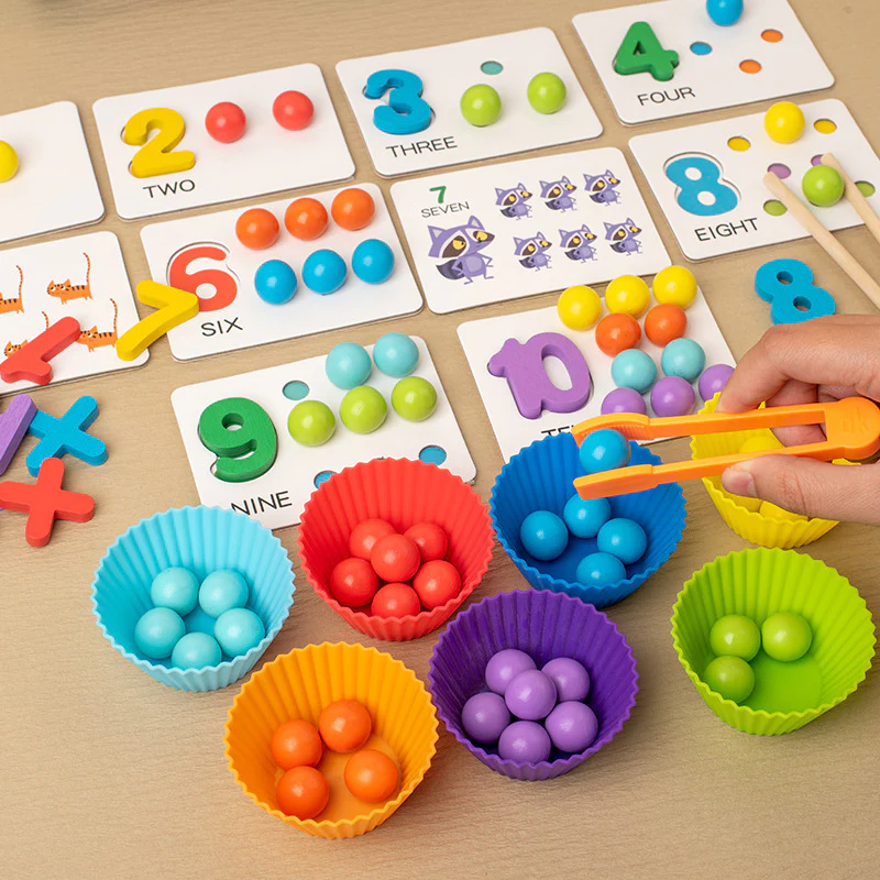 Puzzle Clip Beads Arithmetic Game Cognitive Matching Puzzle - Image 2