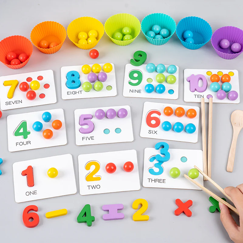 Puzzle Clip Beads Arithmetic Game Cognitive Matching Puzzle - Image 3