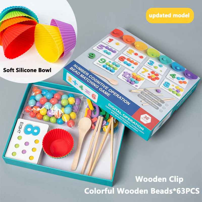 Puzzle Clip Beads Arithmetic Game Cognitive Matching Puzzle - Image 7