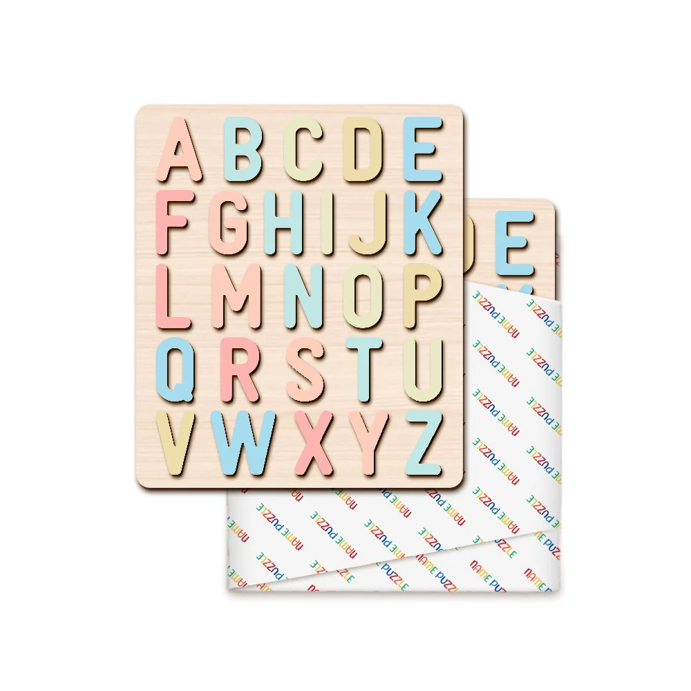 Wooden Rainbow Alphabet Educational Puzzle - Image 4
