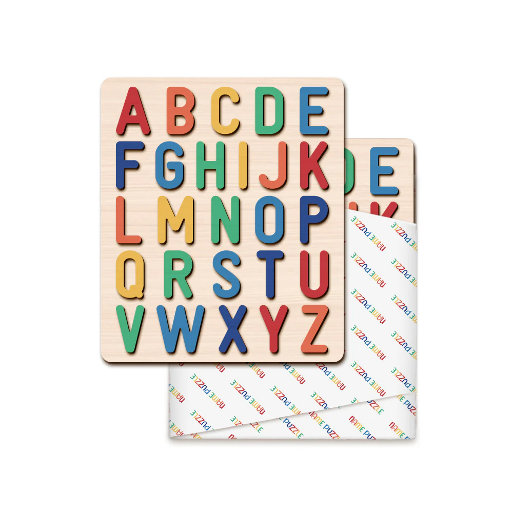 Wooden Rainbow Alphabet Educational Puzzle - Image 5