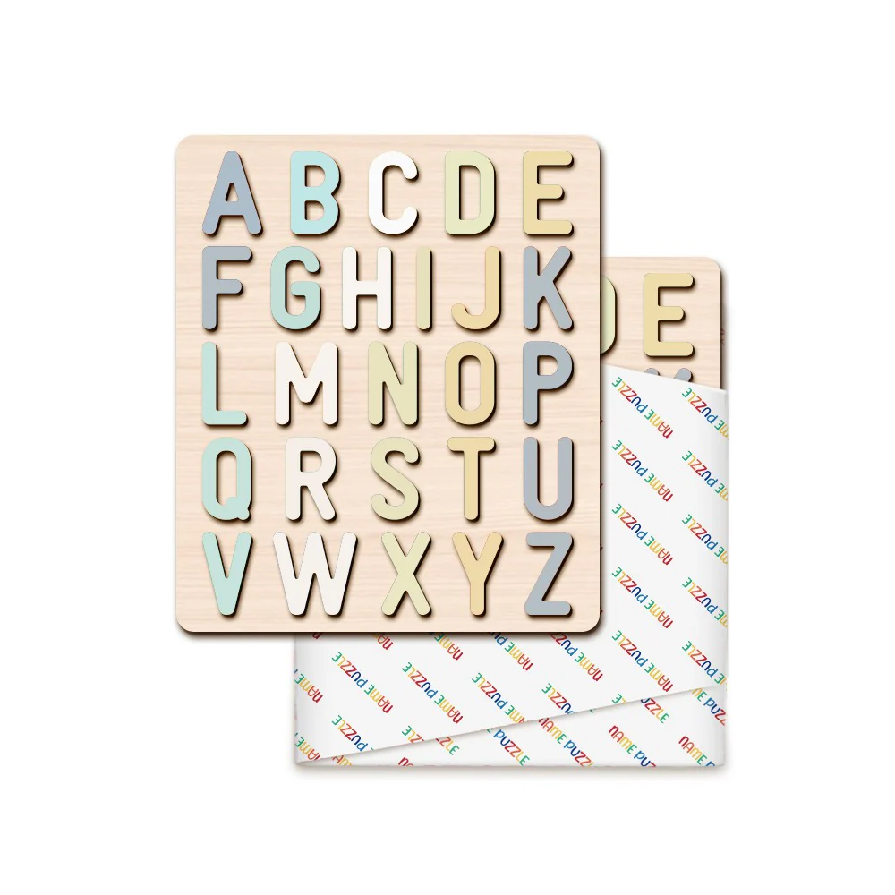 Wooden Rainbow Alphabet Educational Puzzle - Image 7