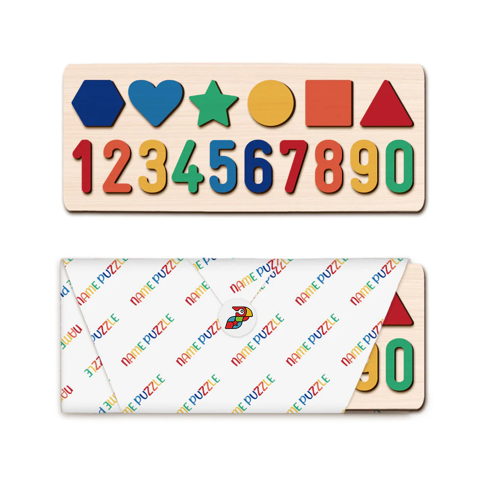 Numbers and Shapes Wooden Educational Puzzle - Image 4
