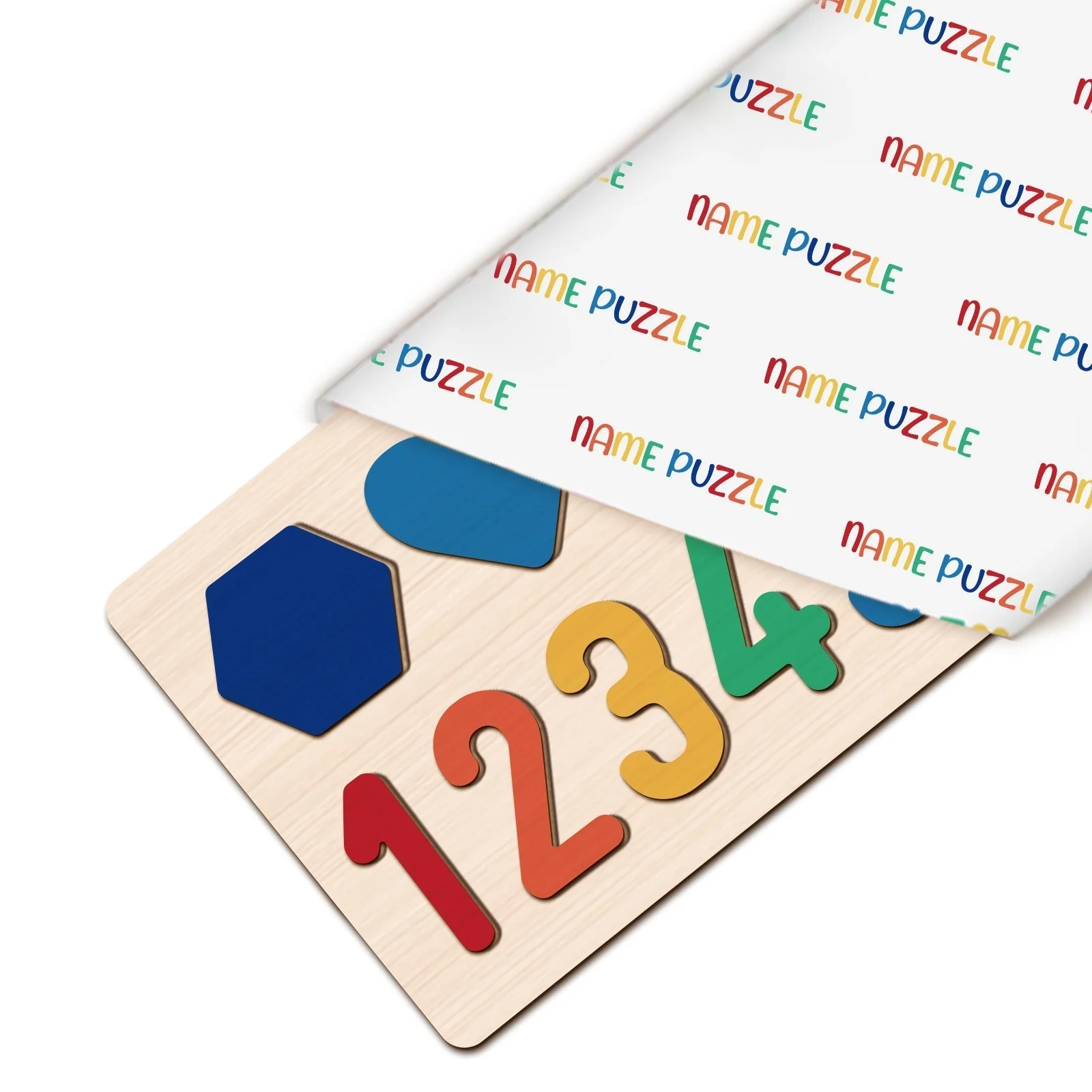 Numbers and Shapes Wooden Educational Puzzle - Image 5