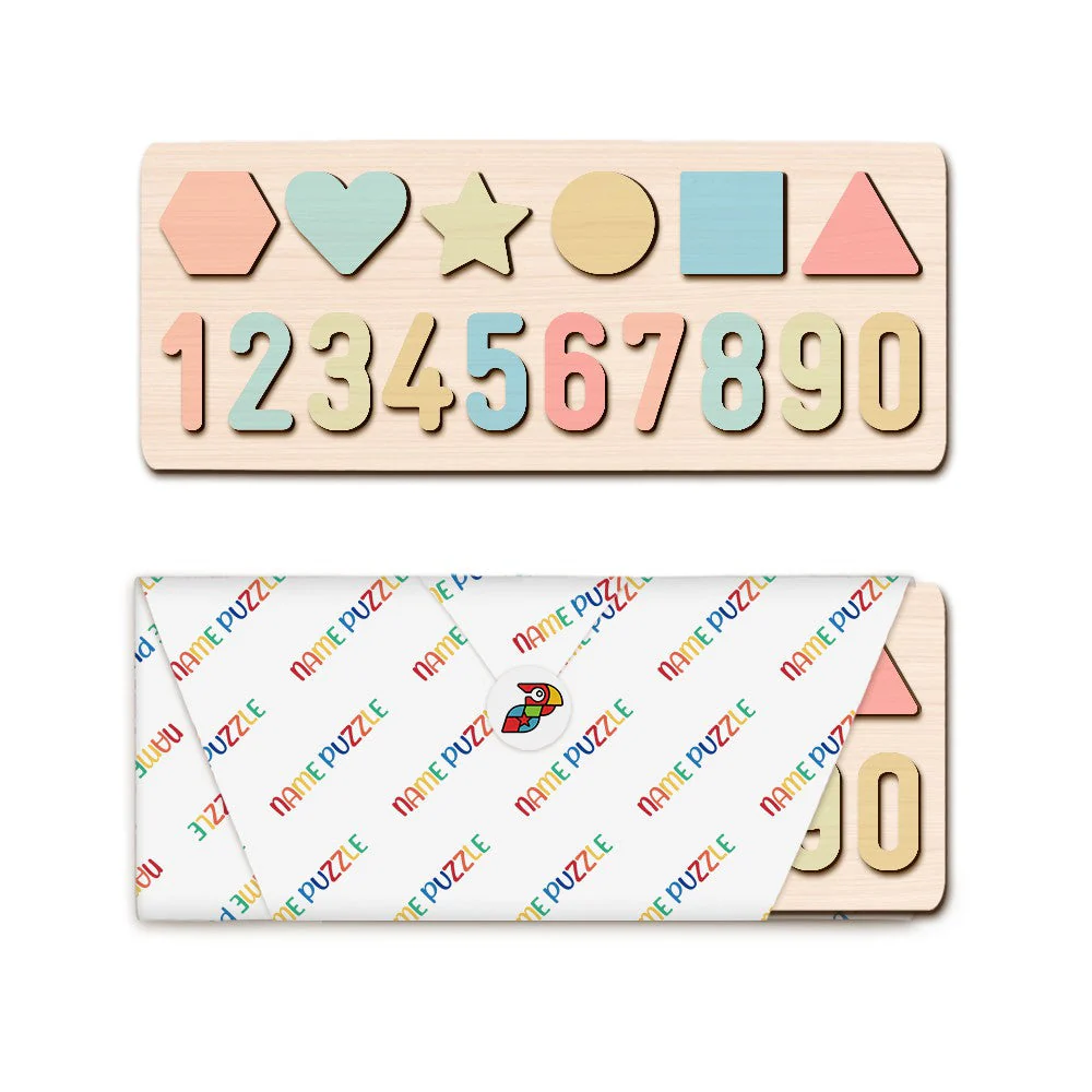 Numbers and Shapes Wooden Educational Puzzle - Image 8