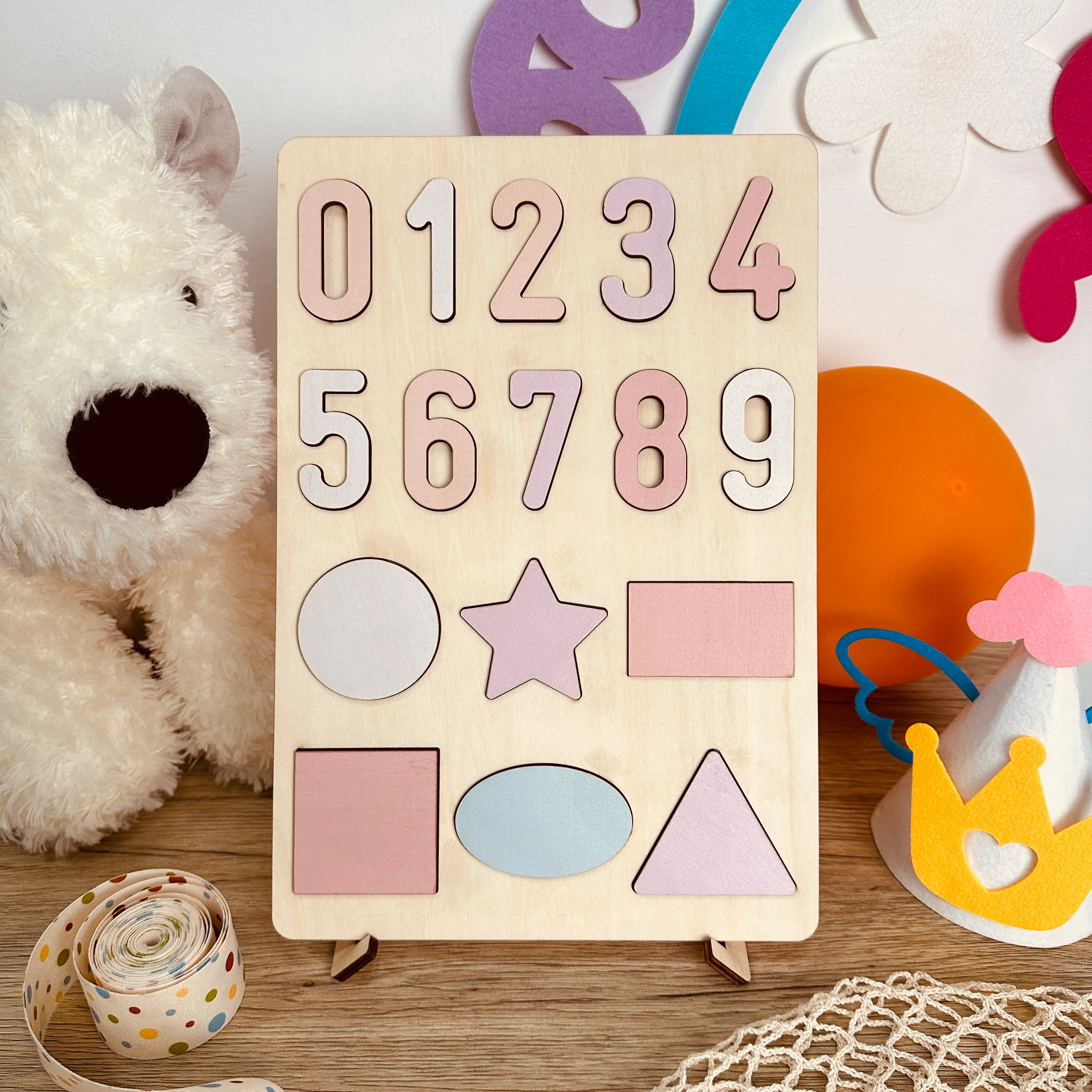Shapes And Numbers Wooden Educational Puzzle - Image 3