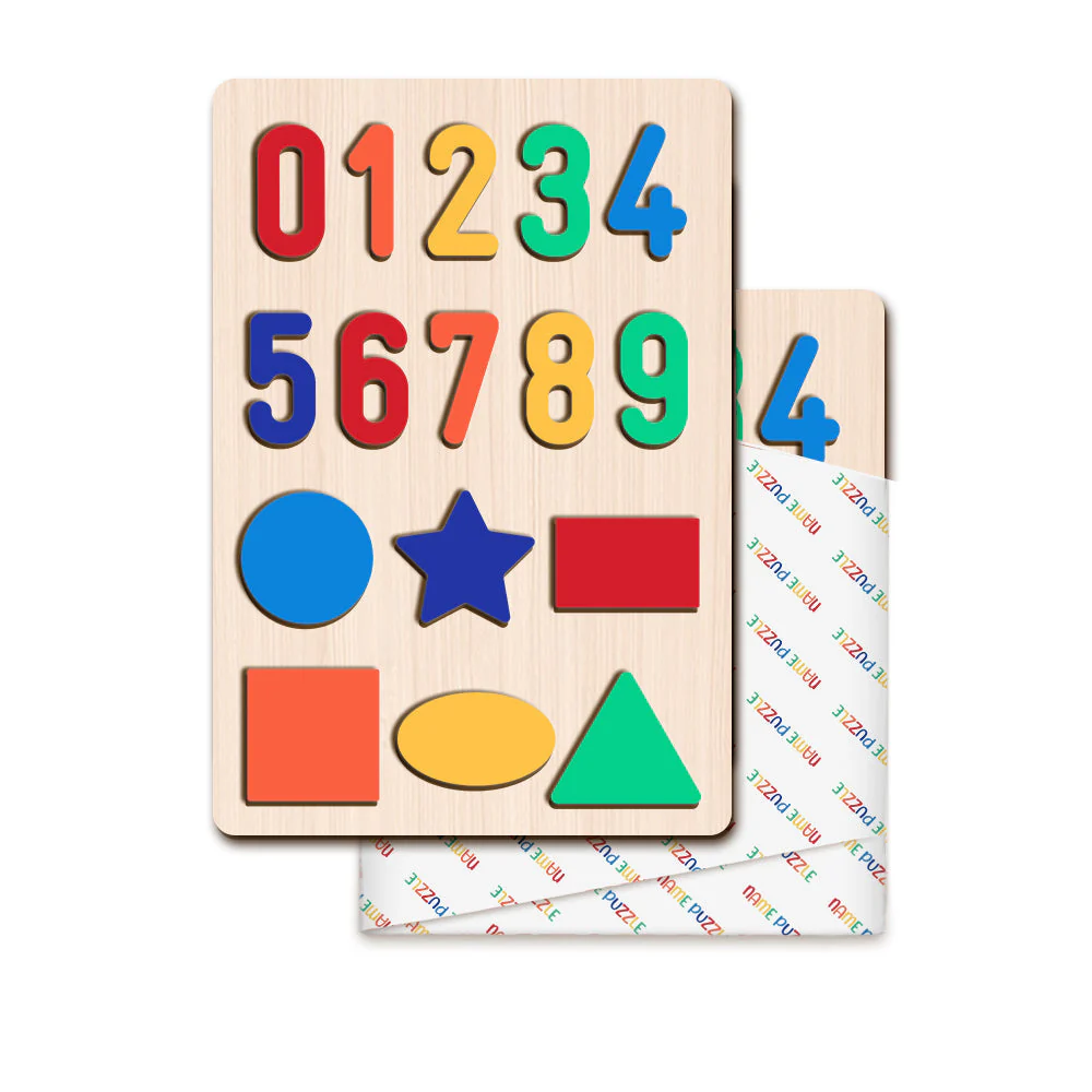 Shapes And Numbers Wooden Educational Puzzle - Image 4