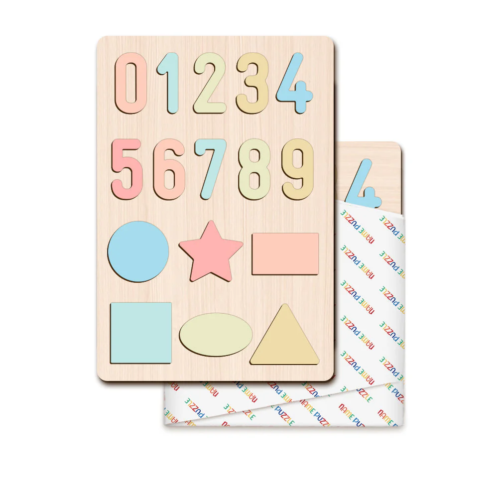 Shapes And Numbers Wooden Educational Puzzle - Image 7
