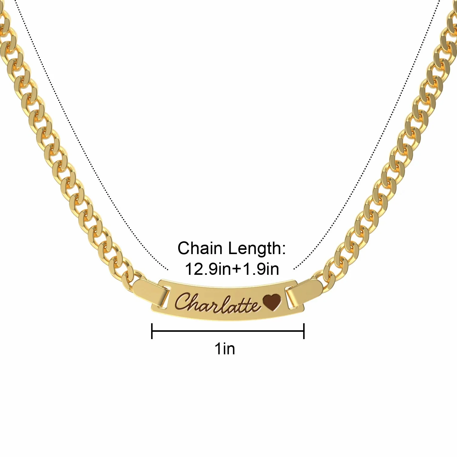 S925 Personalized Baby Name and Birthstone Necklace - Image 3