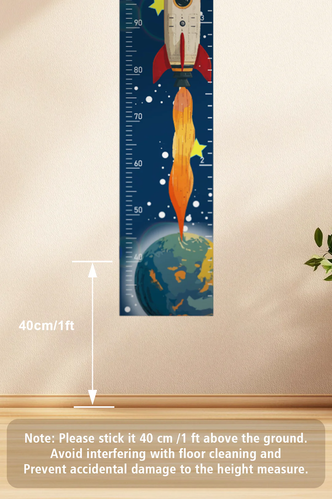 Space Adventure Rocket Growth Chart Wall Decal - Image 4