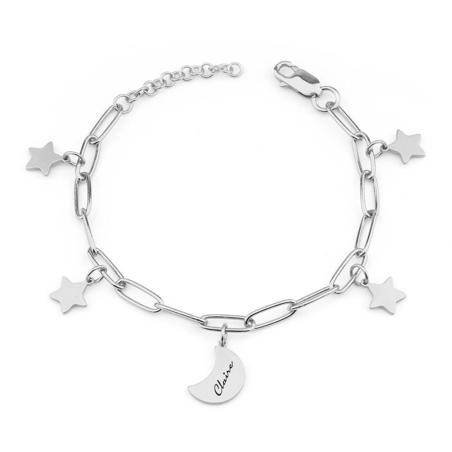 Star and Moon Custom Kids Name Bracelet - Image 7