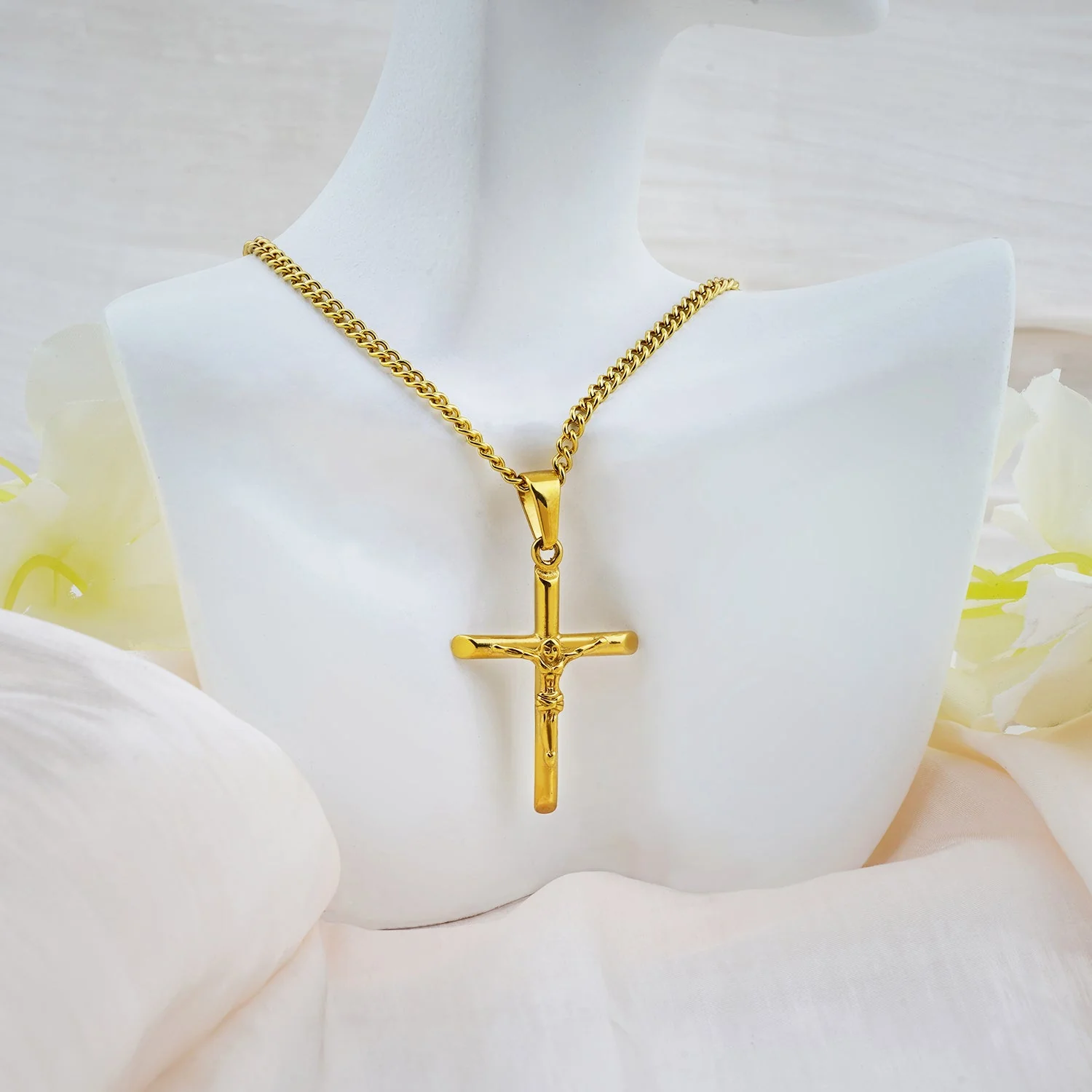 Sterling Silver Cross Kids Necklace - Image 2
