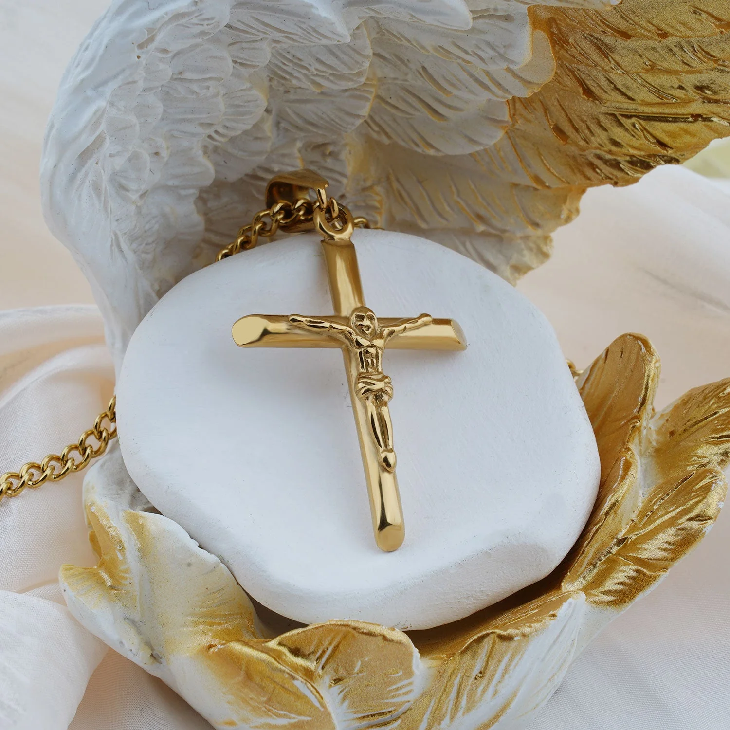 Sterling Silver Cross Kids Necklace - Image 8