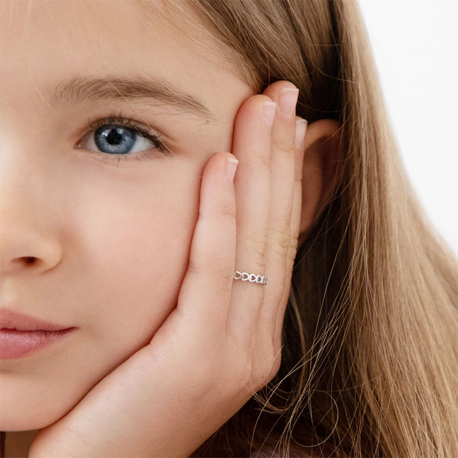 Sterling Silver Skeleton Heart Kids Ring - Image 3