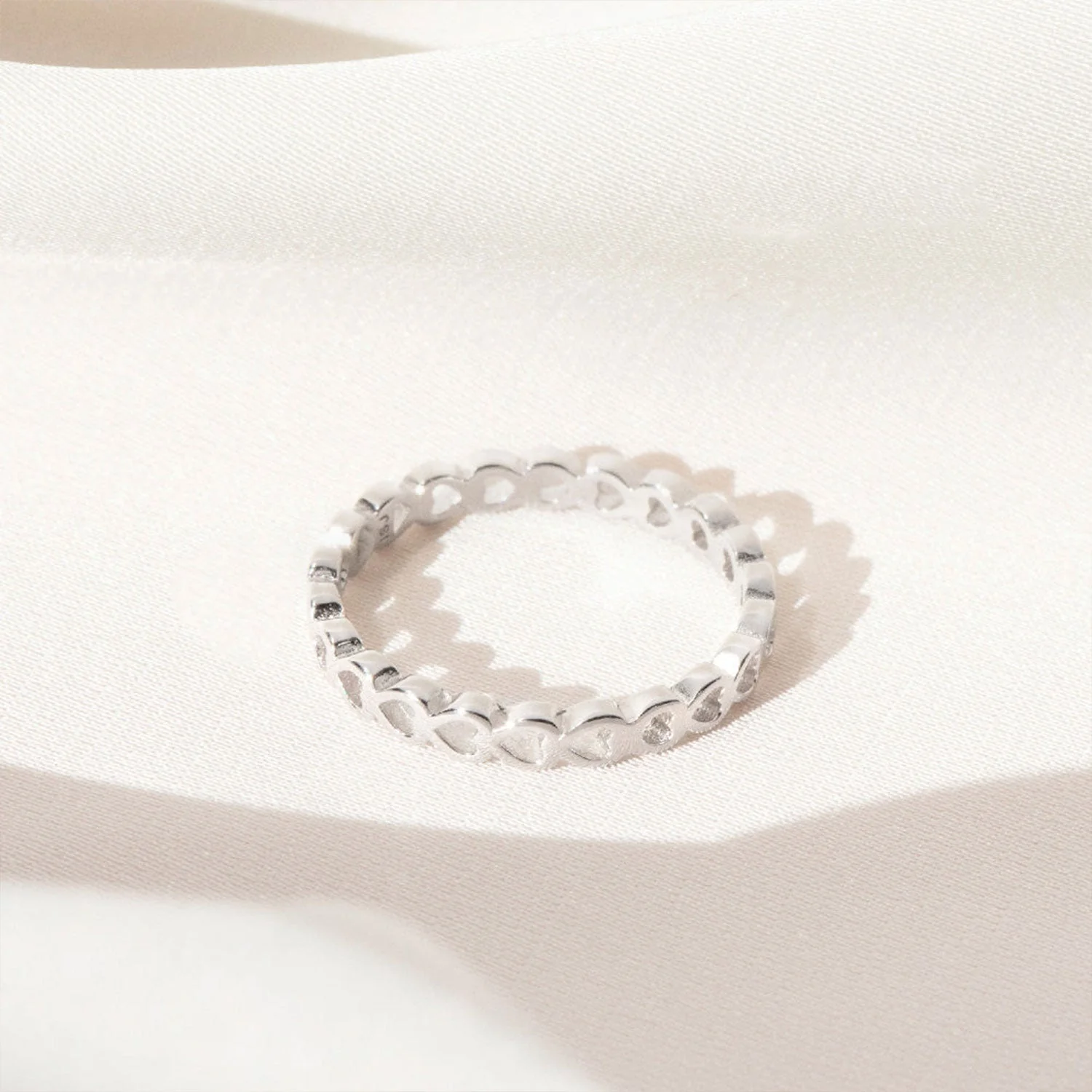 Sterling Silver Skeleton Heart Kids Ring - Image 4