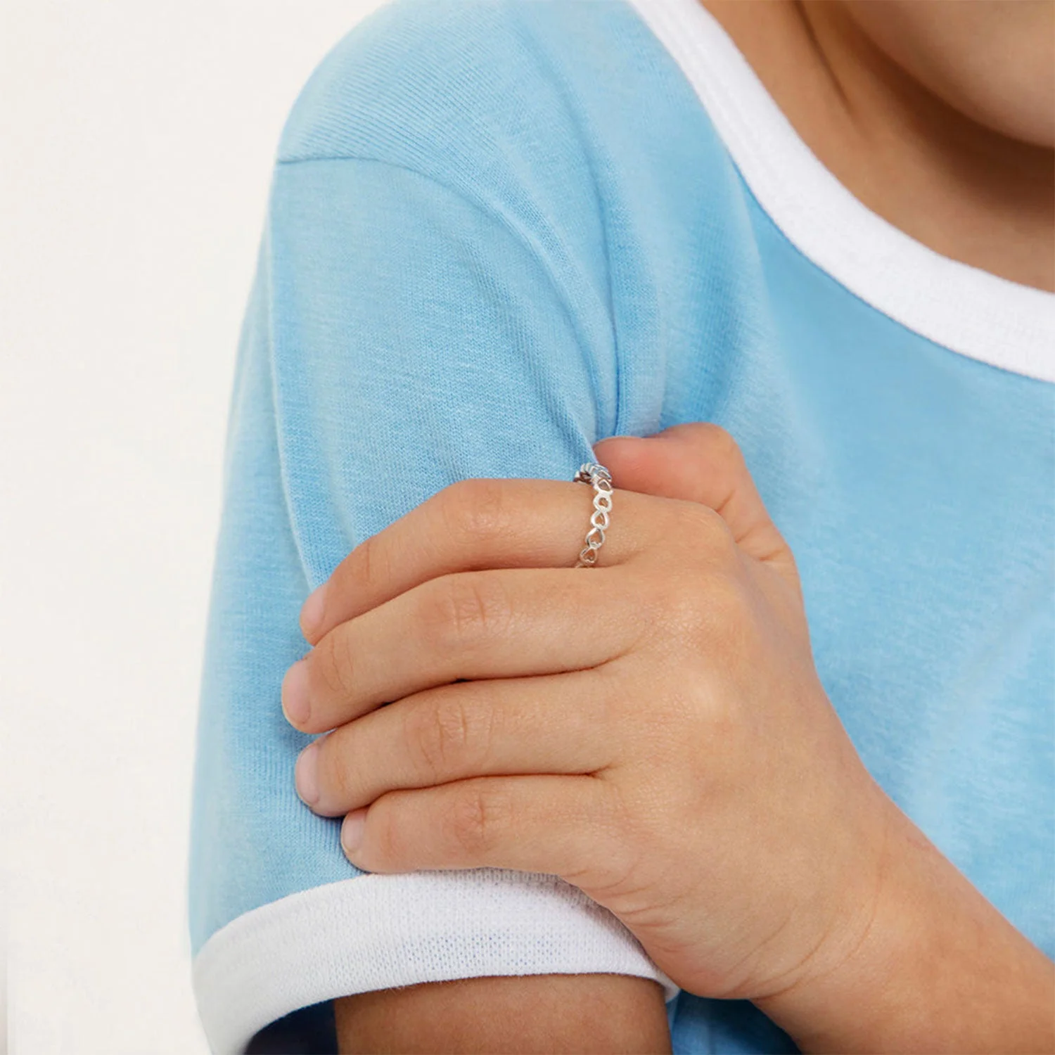 Sterling Silver Skeleton Heart Kids Ring - Image 6