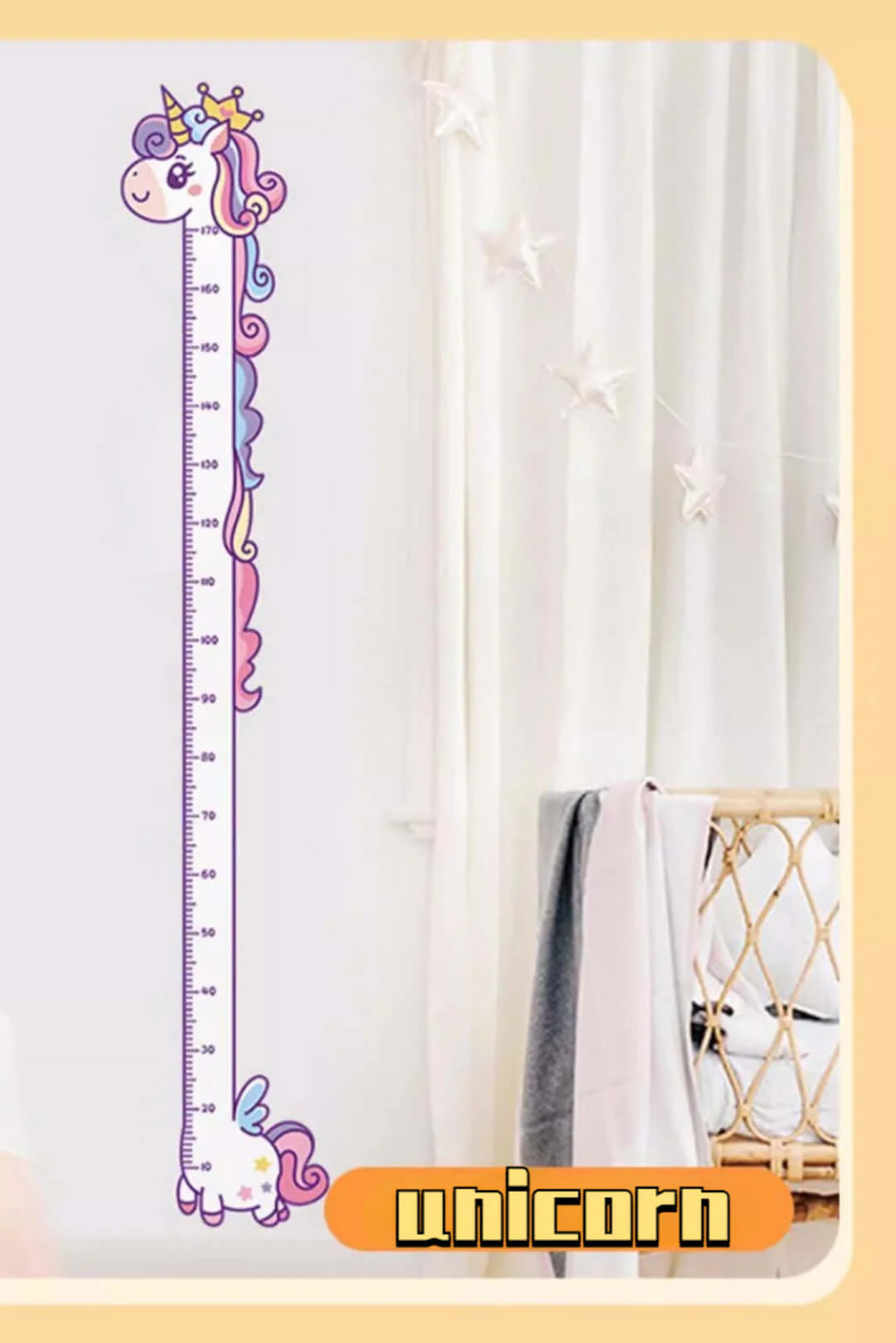 Unicorn Giraffe Dinosaur Baby Height Growth Chart Wall Sticker - Image 6