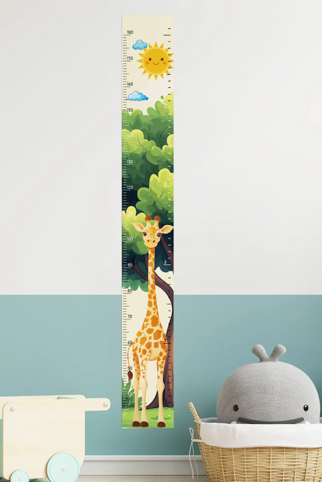 Whimsical Giraffe Growth Chart Wall Decal - Image 2