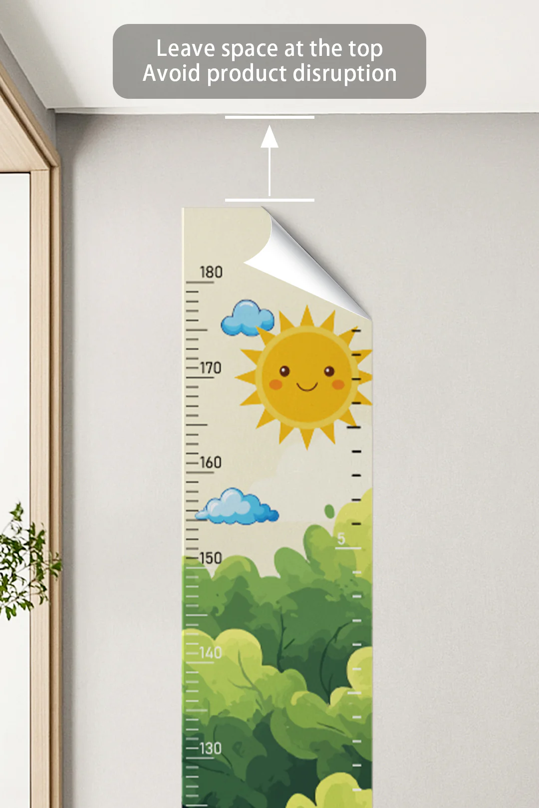 Whimsical Giraffe Growth Chart Wall Decal - Image 5