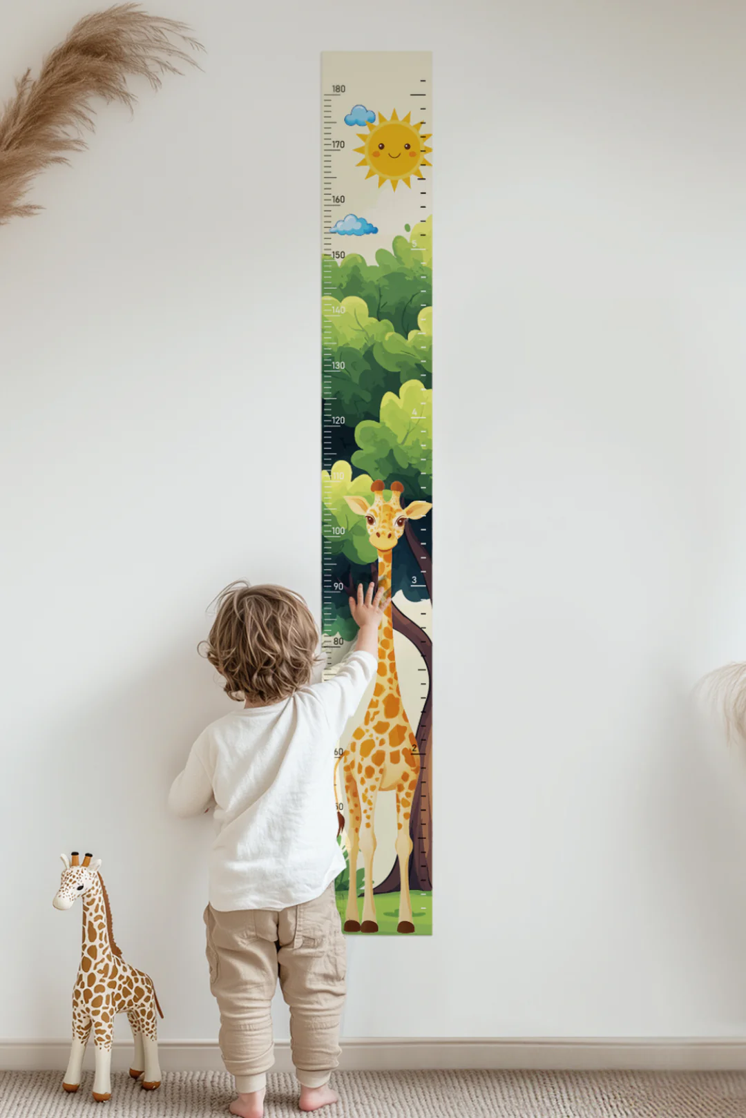 Whimsical Giraffe Growth Chart Wall Decal - Image 7