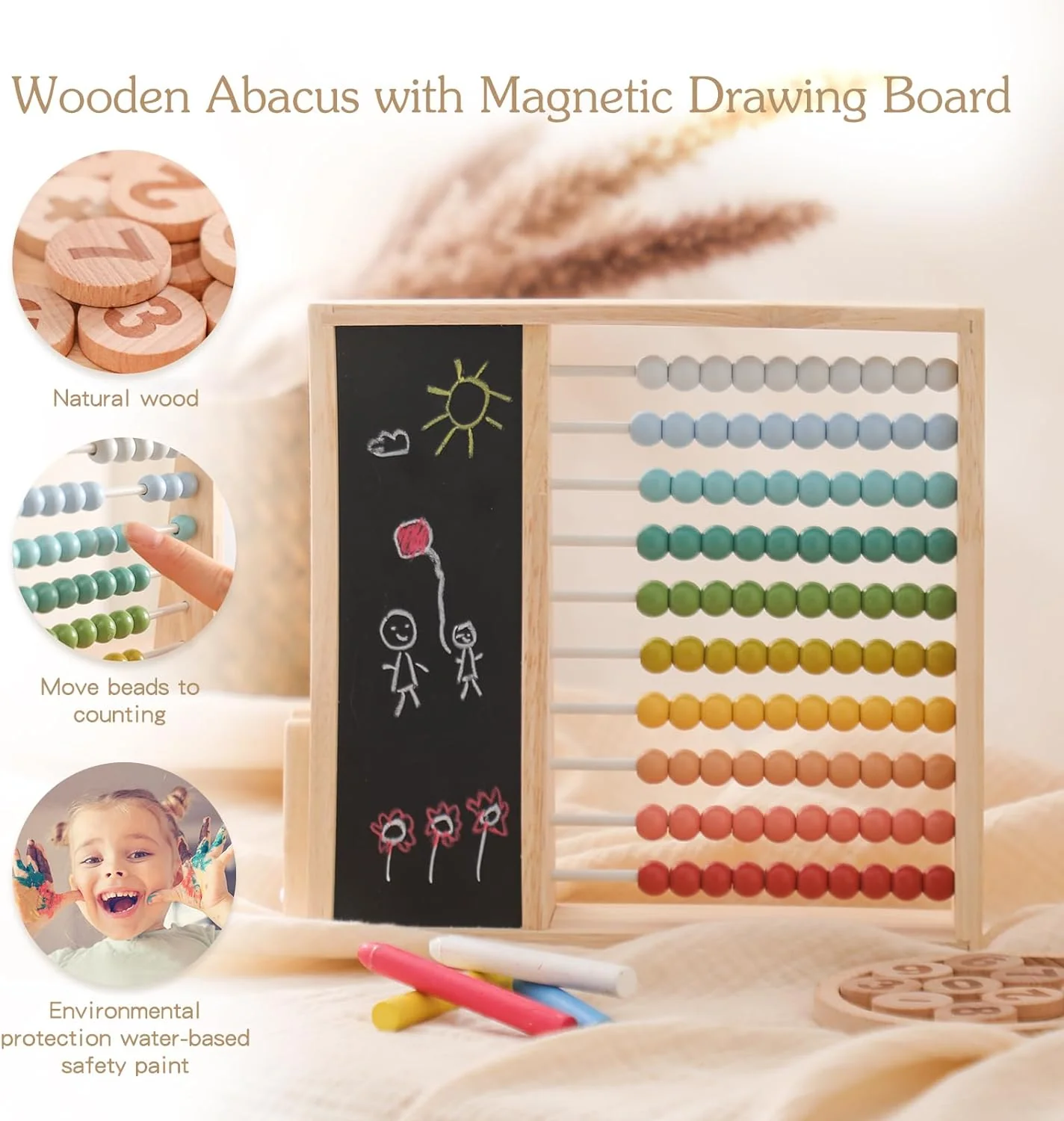 Wooden Abacus Beads Counting Toys - Image 5